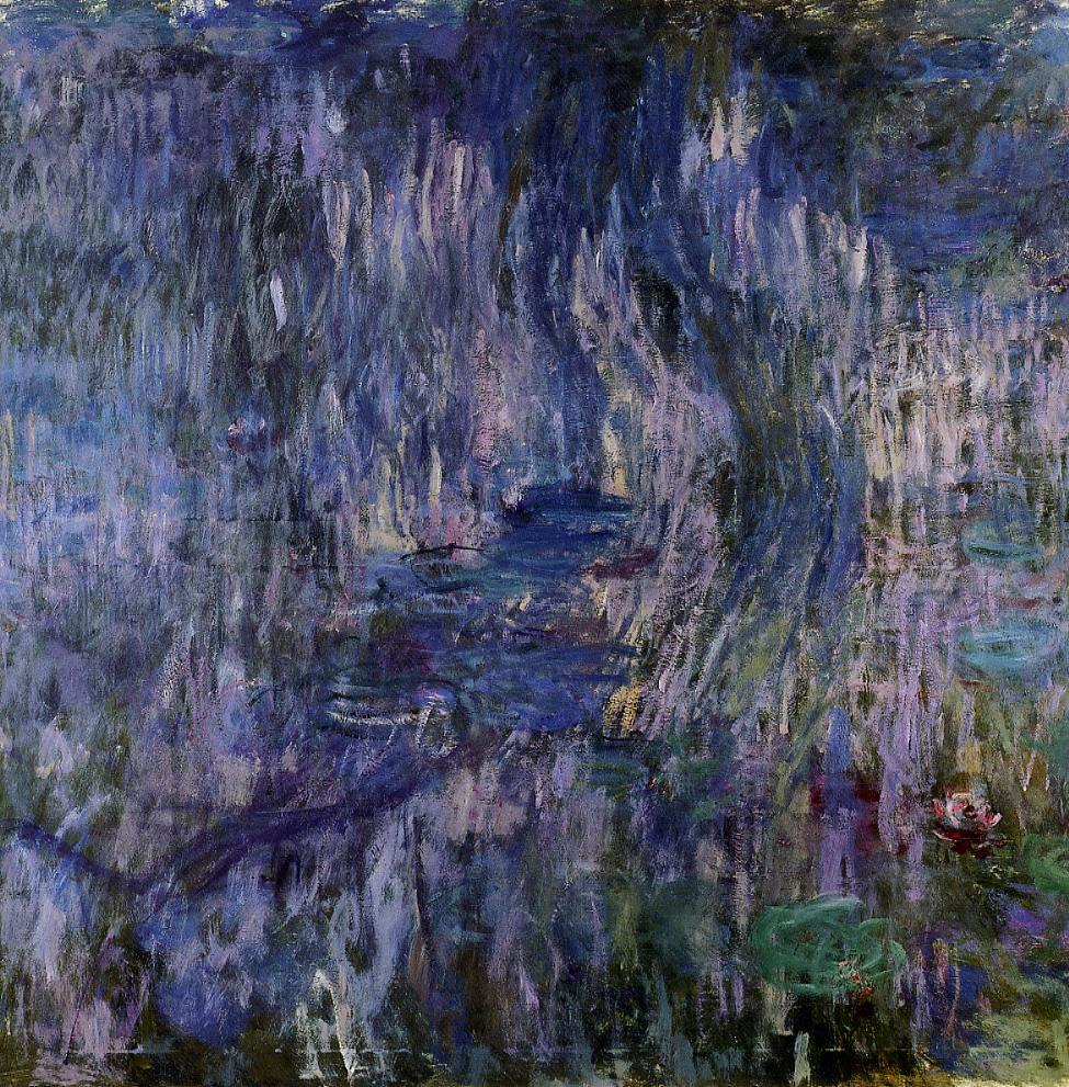 Water Lilies, Reflection of a Weeping Willows 1919